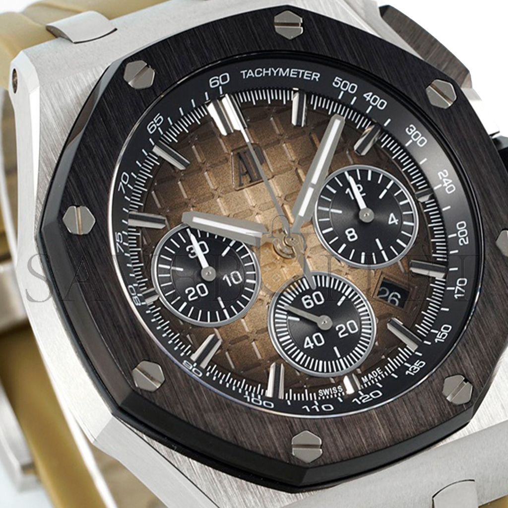 AUDEMARS PIGUET ROYAL OAK OFFSHORE CHRONOGRAPH SMOKED LIGHT BROWN 43MM WATCH 26420SO.OO.A600CA.01